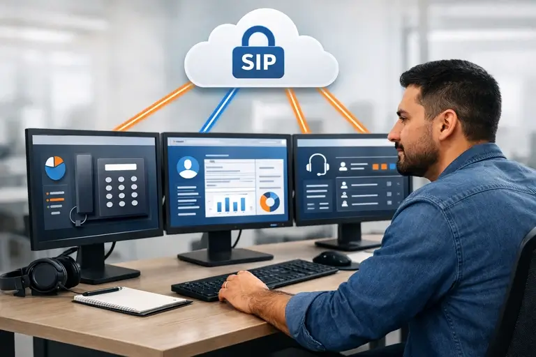 Link SIP com Autenticação de Chamadas integrado a PABX e CRM