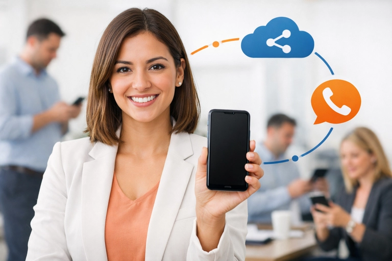 Telefone Celular para empresas em uso por equipe corporativa