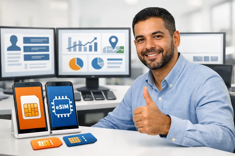 Serviço Móvel Empresarial com chip corporativo e eSIM