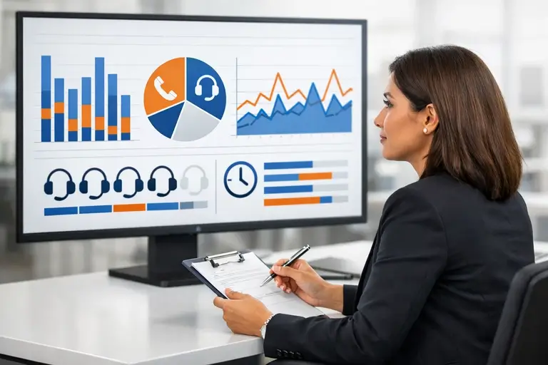 Relatórios da Chamada Gravada Automática em dashboard empresarial