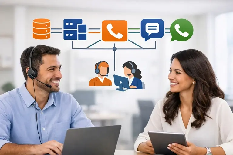 Campanha de Voz integrada a CRM, ERP, SMS e WhatsApp