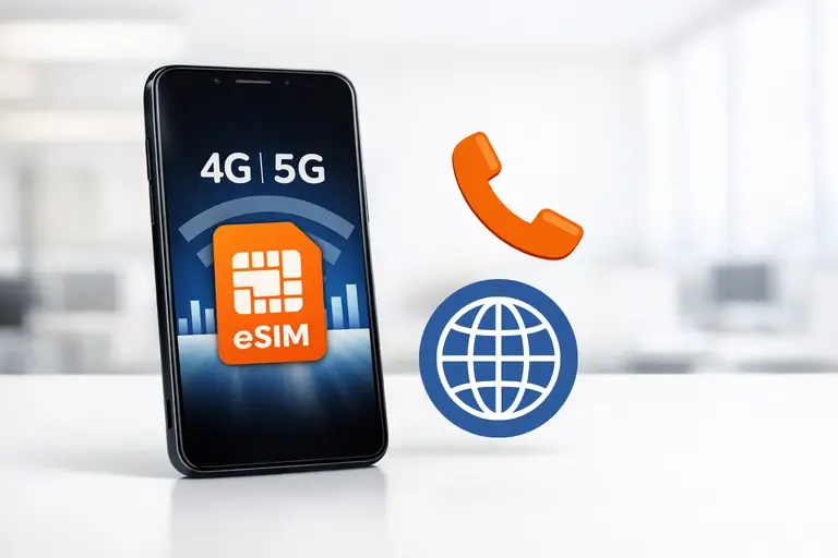SIM Digital com cobertura 4G/5G e homologação Anatel em celular corporativo