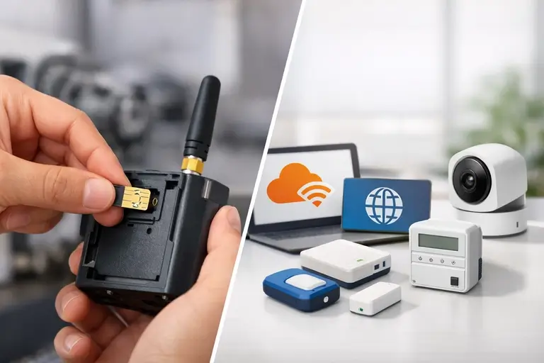 Comparação entre Chip Virtual para IoT e chip M2M físico em laboratório
