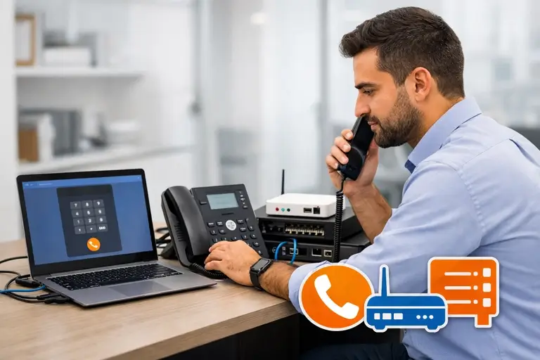 Dispositivos compatíveis conectados à Linha SIP empresarial