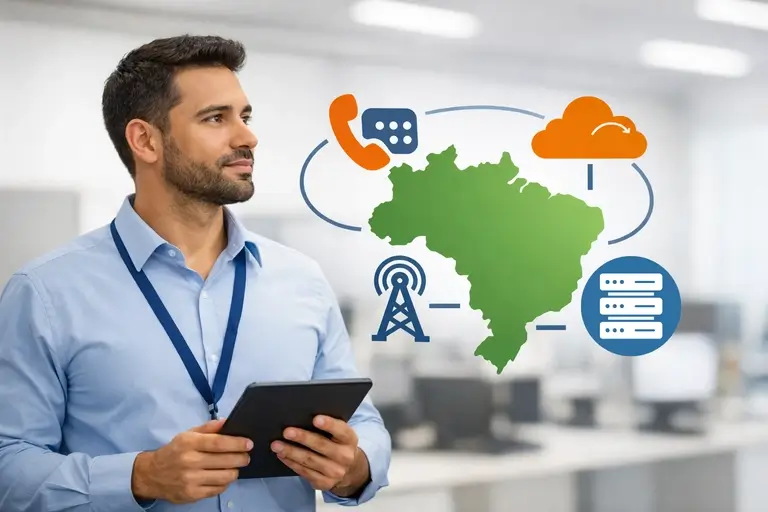 Central de telefonia brasileira com SIP Trunk para Amazon Polly