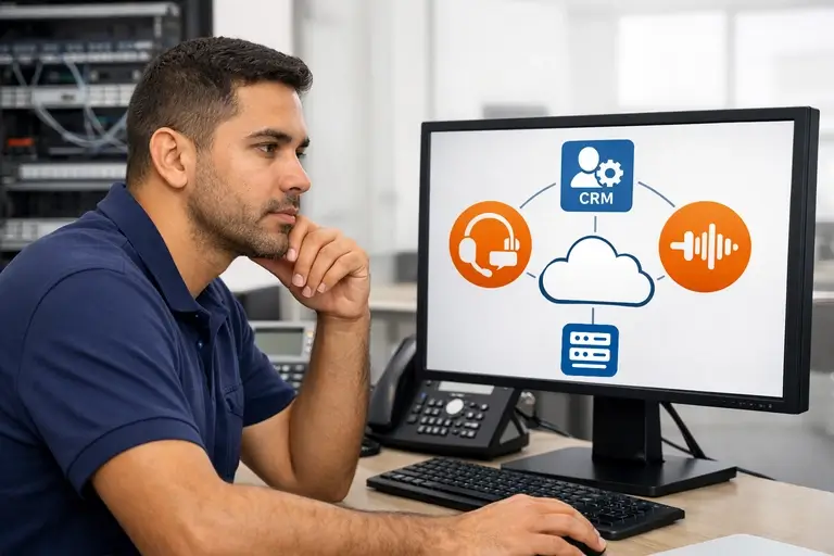 Técnico integrando Amazon Polly com Telefonia em PABX IP