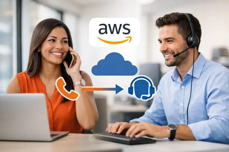 Fluxo de SIP Trunk para AWS entre empresa, nuvem e rede pública