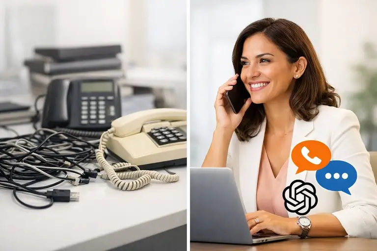 Atendente usando Telefonia para OpenAI Realtime API em central moderna