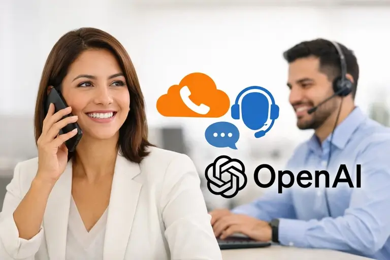 Equipe configurando SIP Trunk para OpenAI Presence em telefonia empresarial