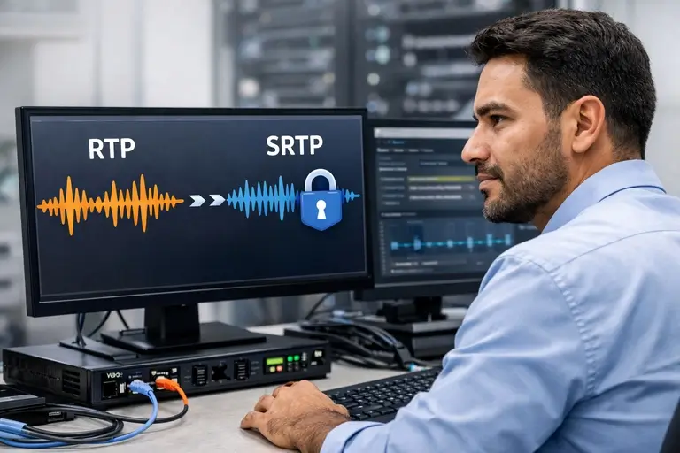 SBC controlando RTP e SRTP na Interconexão SIP
