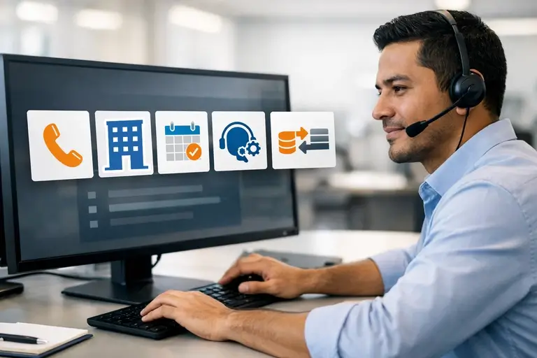Chamadas com Gemini API integradas a CRM e agenda em tela de atendimento
