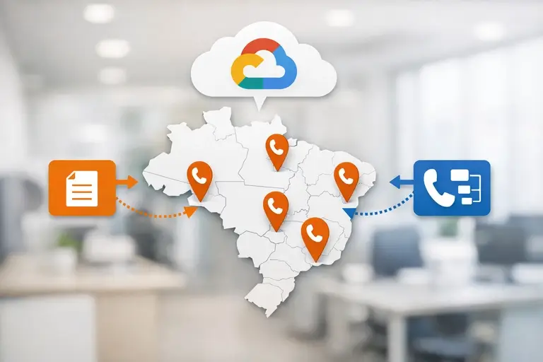 Link de Voz para Google Cloud Text-to-Speech com DID e DDR