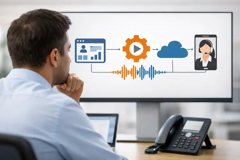 SIP Trunk para Google Text-to-Speech conectando CRM a chamada telefônica