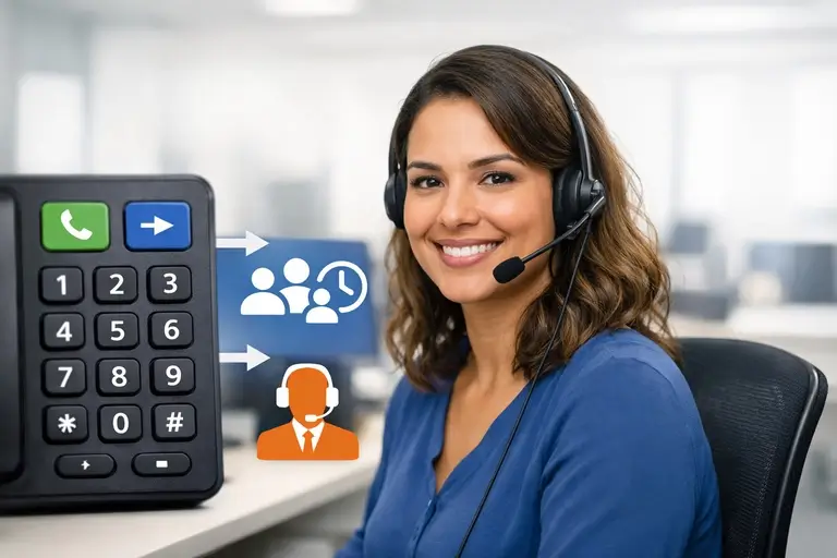 Áudio MiniMax em Ligações com DTMF e transferência para atendente