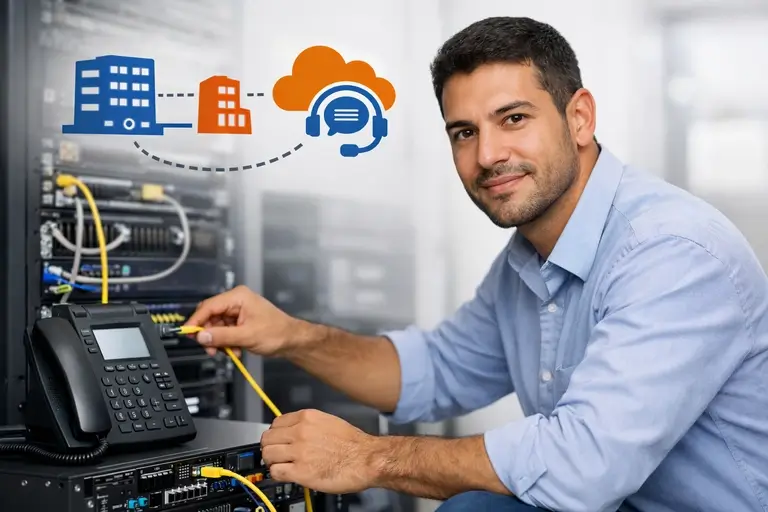 Telefonia com MiniMax Audio integrada ao PABX empresarial