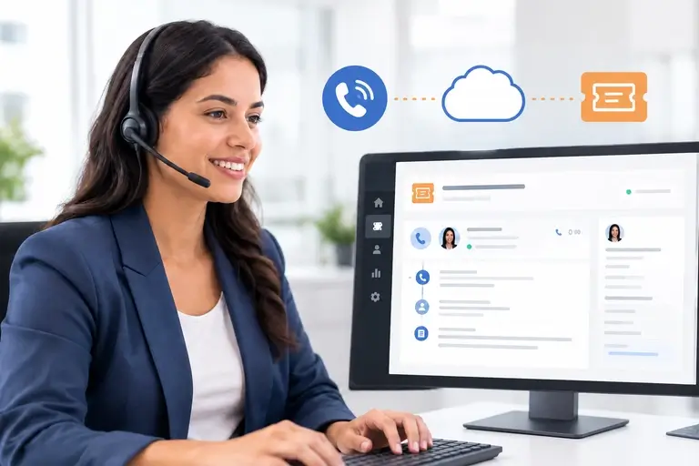 Telefonia para Freshdesk registrando chamada automaticamente em ticket