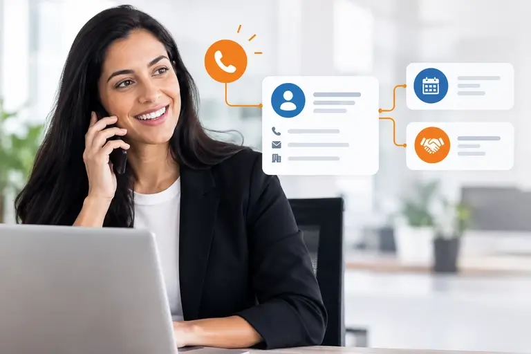 Integração de Chamadas com Freshsales vinculando contato e oportunidade