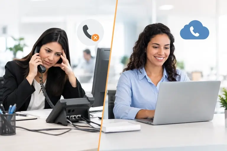 Integração de Chamadas com Freshsales comparada à telefonia separada do CRM