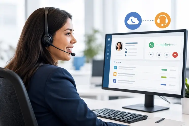 Telefonia para Freshdesk identificando cliente e tickets durante a chamada