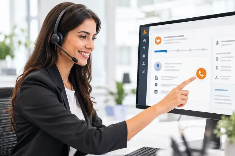 Click-to-Call no Freshsales iniciando ligação pelo registro da oportunidade