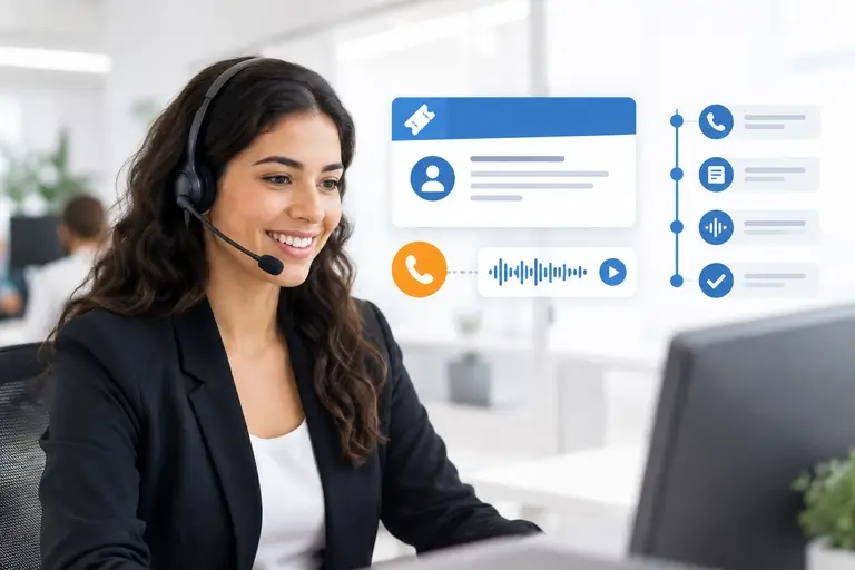 Telefonia para Help Desk registrando cada ligação no ticket