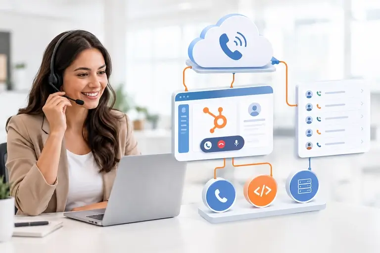 Integração de Chamadas com HubSpot conectada por CTI, APIs e SIP