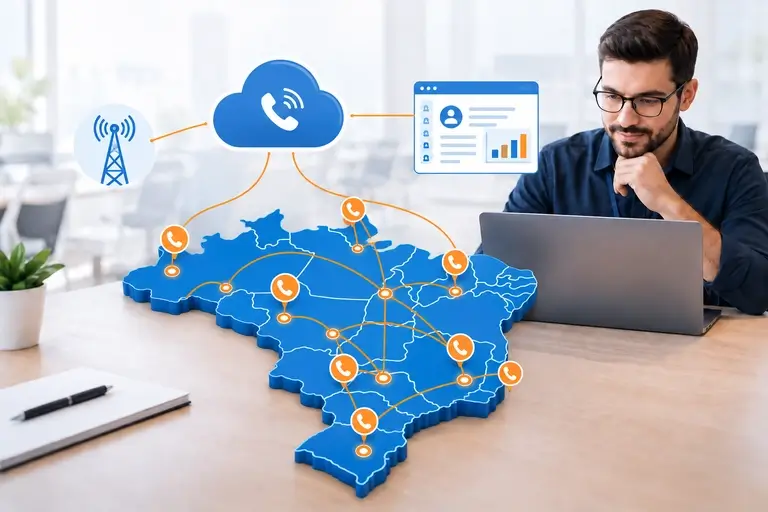 Integração SIP HubSpot conectando números empresariais em todo o Brasil