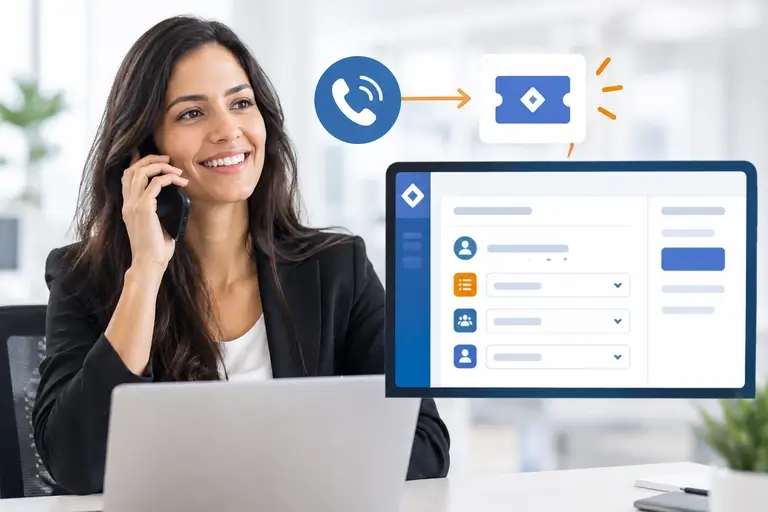 Telefonia para Jira Service Management criando tickets automaticamente