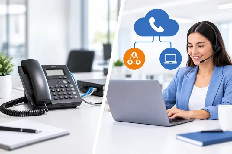 Integração de Chamadas com Kommo comparada à telefonia separada