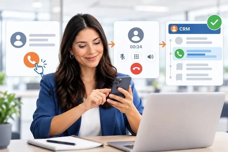 Telefonia para Kommo registrando uma chamada no histórico do lead