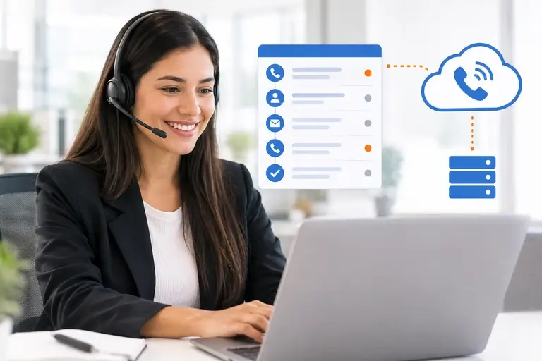 SDR usando Telefonia para Meetime em uma cadência comercial
