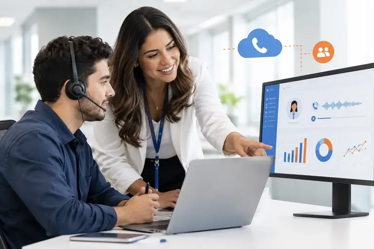 Telefonia para Sales Engagement com Meetime apoiando coaching