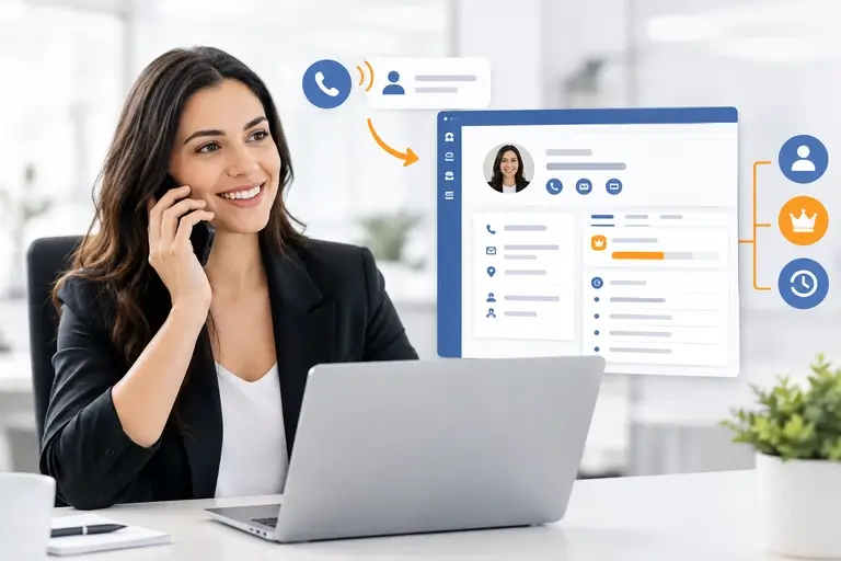 Integração Telefônica Dynamics 365 Sales abrindo o cadastro do chamador