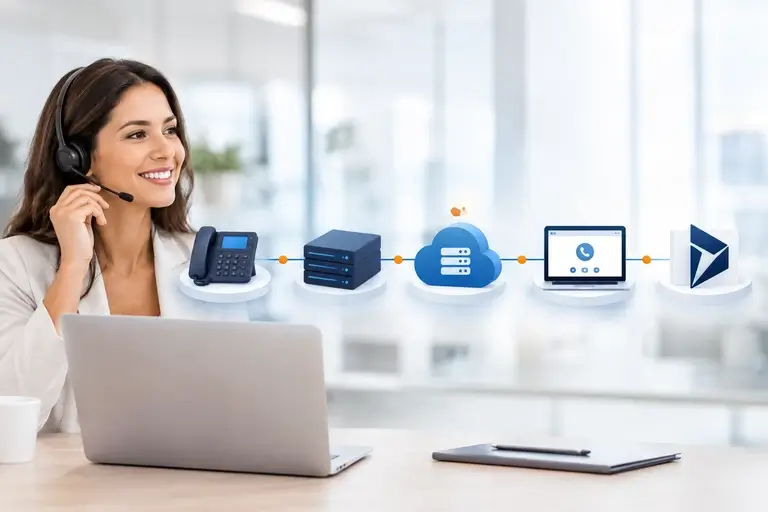 Arquitetura técnica da Integração CTI para Dynamics 365 Sales