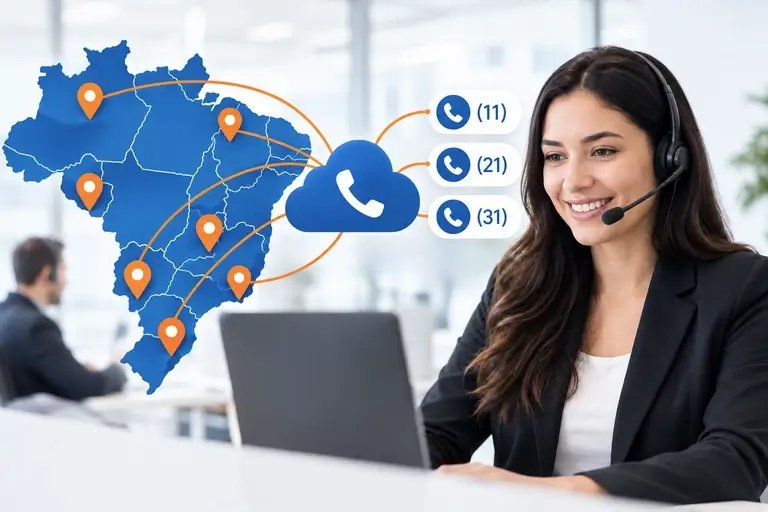 Telefonia IP com Dynamics 365 conectada a números de diferentes DDDs