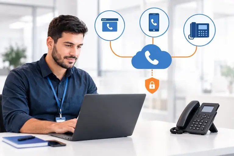 Integração SIP Nectar CRM conectando webphone e telefone IP