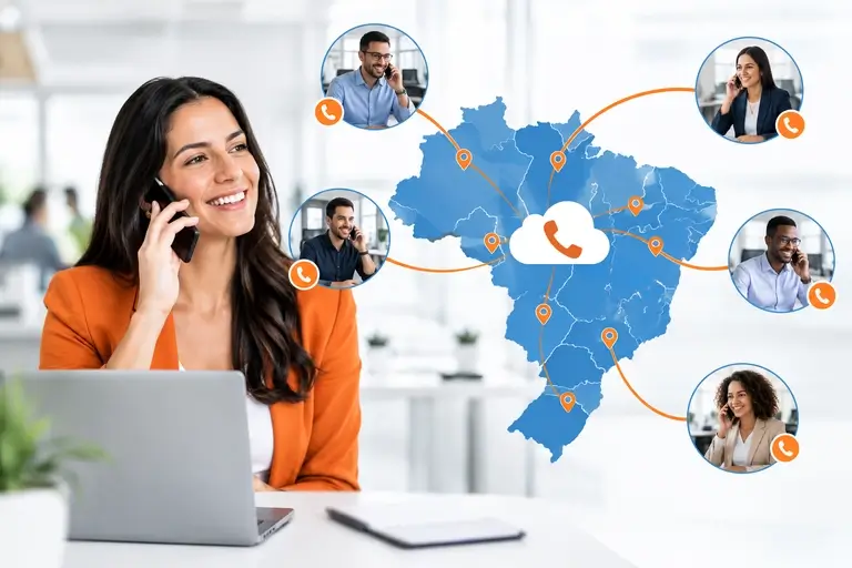 Chamadas pelo Pipedrive com números empresariais e cobertura nacional