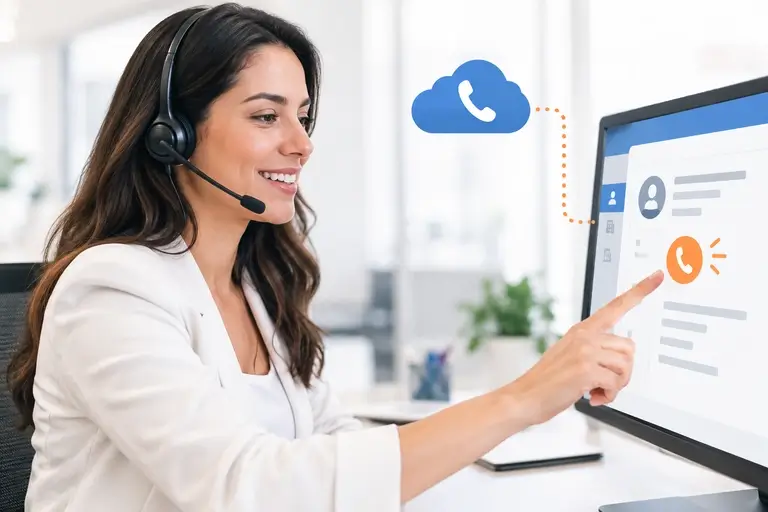 Click-to-Call no Ploomes acionando ligação pelo cadastro do cliente