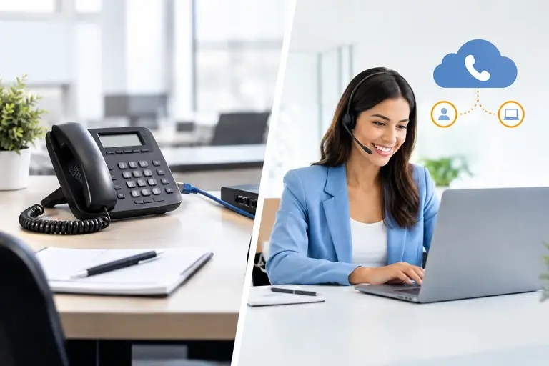 Comparação entre Chamadas Integradas ao Ploomes e telefonia tradicional