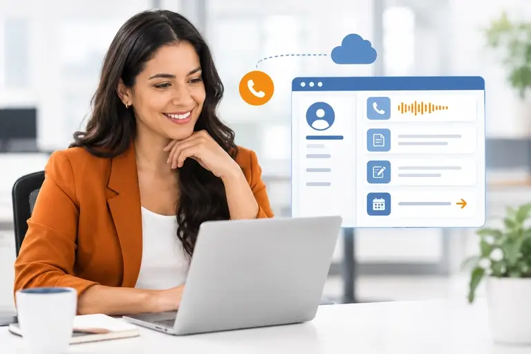 Integração de Chamadas para Engajamento de Vendas registrando dados no CRM