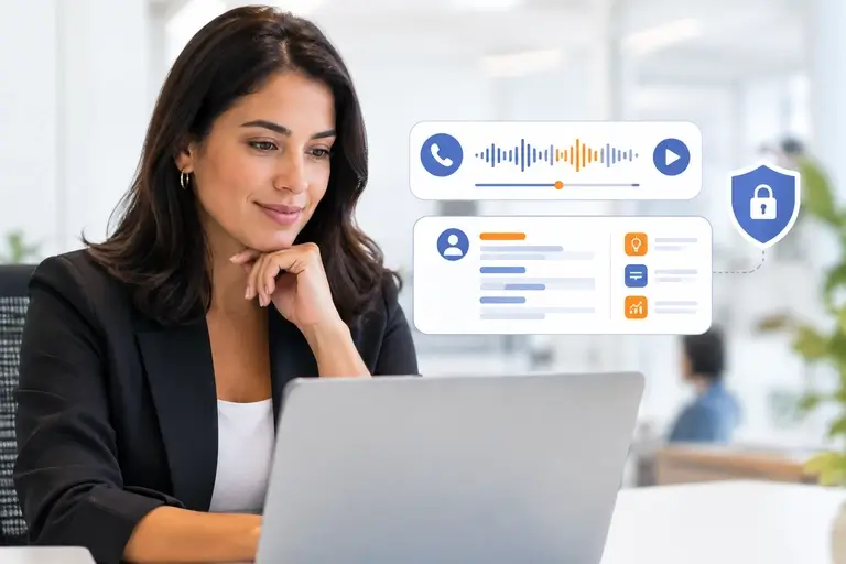 Chamadas para Sales Engagement com gravação e análise de conversas