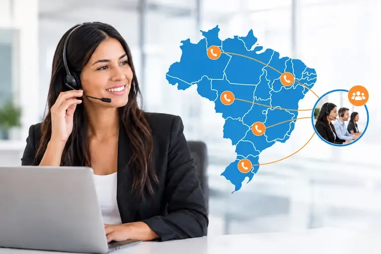Integração Telefônica para Prospecção com portabilidade em DDDs do Brasil