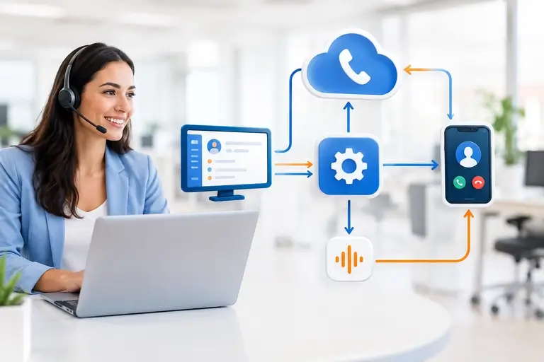 Integração de Chamadas para Engajamento de Vendas conectada à nuvem