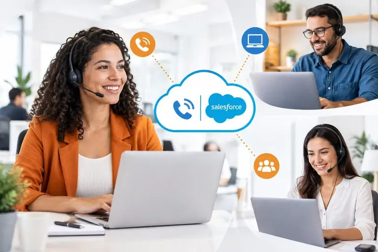 PABX Integrado ao Salesforce conectando equipes presenciais e remotas