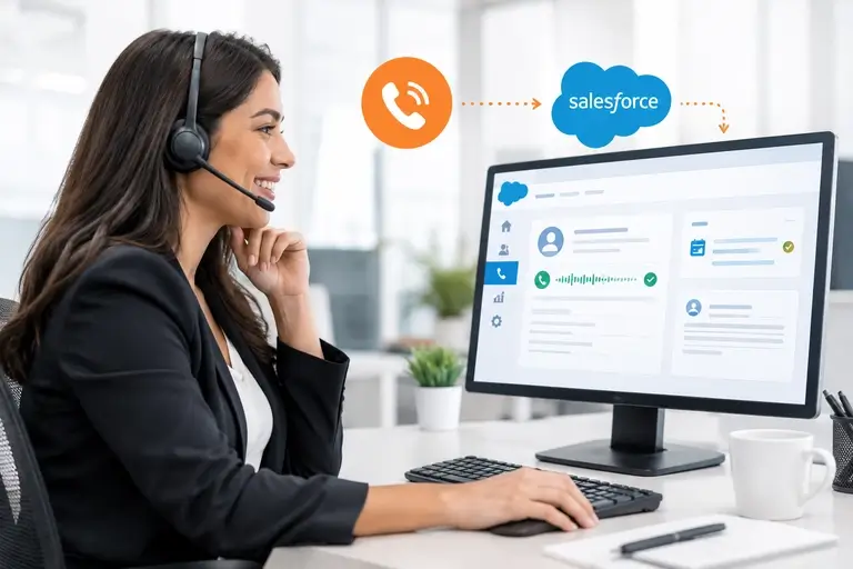Integração de Chamadas com Salesforce automatizando registros no CRM