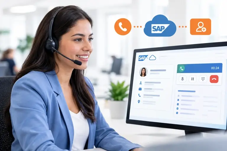 Integração CTI para SAP Customer Experience com controles de chamada