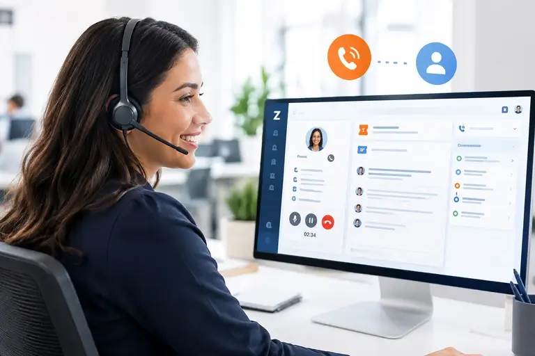 Telefonia para Zendesk exibindo cliente e tickets durante a chamada