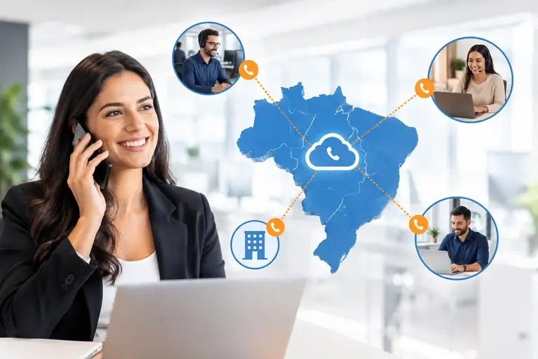 Telefonia IP com Zoho conectando equipes e números em todo o Brasil