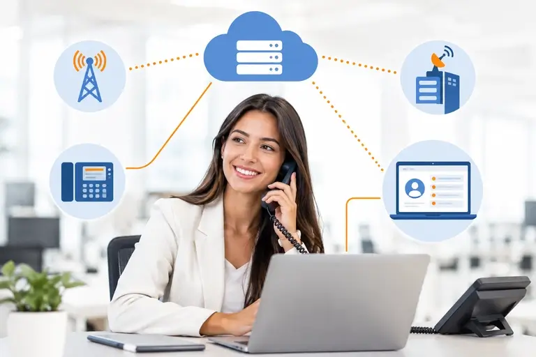 Integração SIP Zoho CRM conectando PABX, operadora e rede telefônica