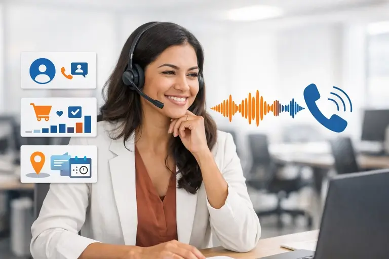 Dados de CRM alimentando Texto em Voz para Telefonia em central corporativa